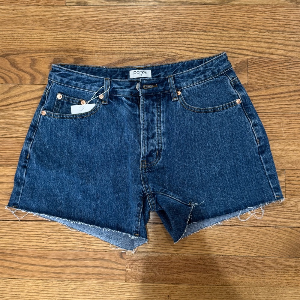 Parke Medium Wash Blue Denim Shorts
